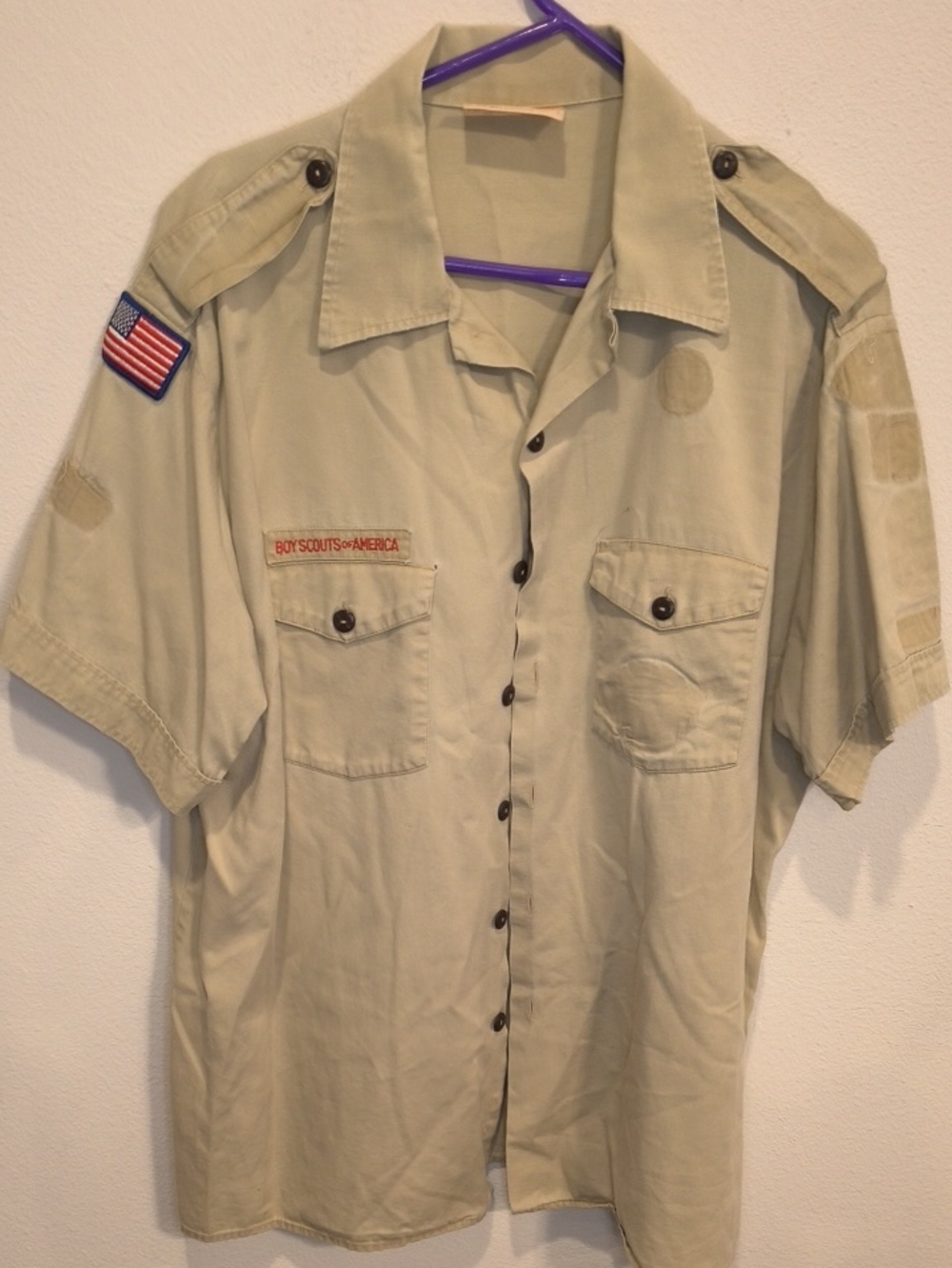 Boy Scouts of America Short-Sleeve Button-Down Shirt in Khaki XL